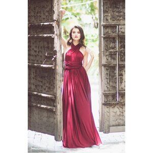 Eliza & Ethan MultiWrap Dress –‎ Mulberry One Size Designer Elegant Valentine's